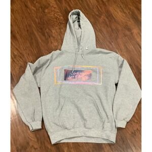 Lonely Ghost Sweatshirt Hoodie Adult Size M  Gray I Love You Say It Back O